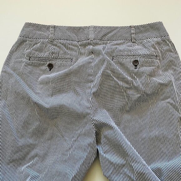 Talbots Pant Trouser Curvy Stripe Train Engineer Curvy Classic Traditional White - Picture 5 of 10